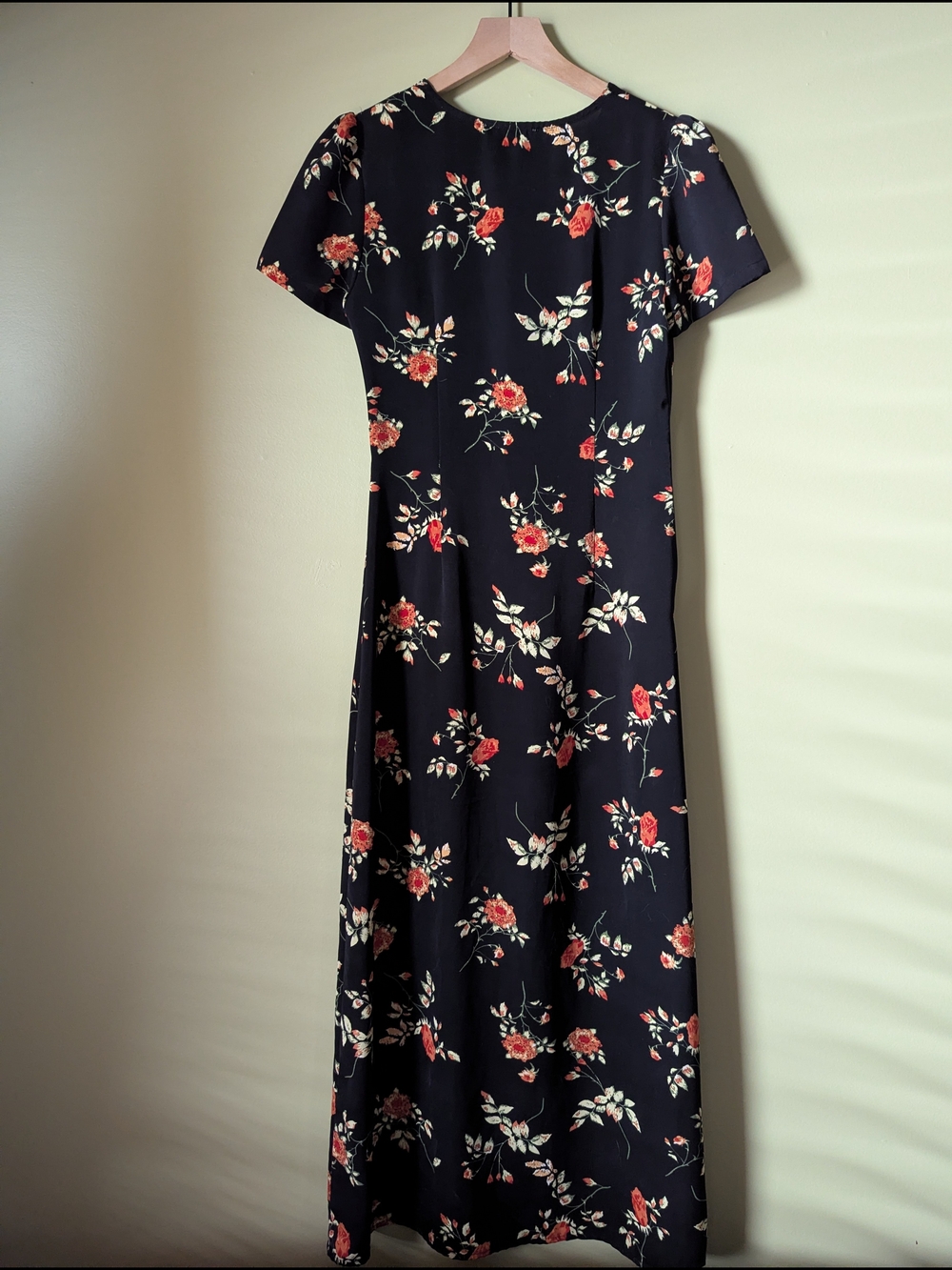 RIHOAS Black Floral Maxi Dress with Puff Sleeves - Picture 3 of 3